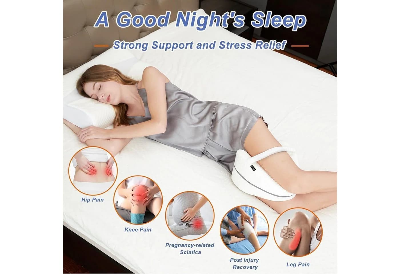 LuxusKollektion Kniekissen Ergonomisches Memory Foam Seitenschläfer - Bild 4