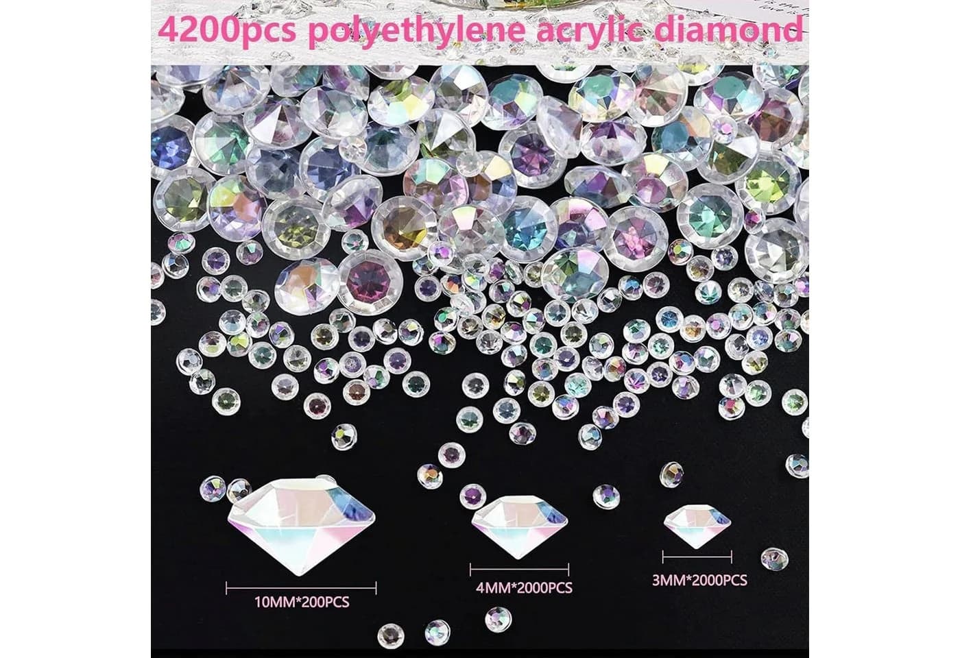 LuxusKollektion 4200 Stück Acryl Diamanten Transparent Tischdeko Vase Füller