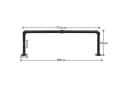 LuxusKollektion Wandgarderobe Industrierohr Kleiderstangen 2er Set Schwarz Bild 4