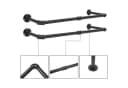 LuxusKollektion Wandgarderobe Industrierohr Kleiderstangen 2er Set Schwarz Bild 5