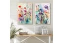 Herfair Leinwandbild Bilder Wohnzimmer 3er Set Bunt Blumen Aesthetic Leinwand Poster Bild 5