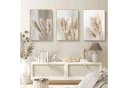 Trayosin Poster 3er Set Beige Pampasgras Boho Wanddekoration Bild 3