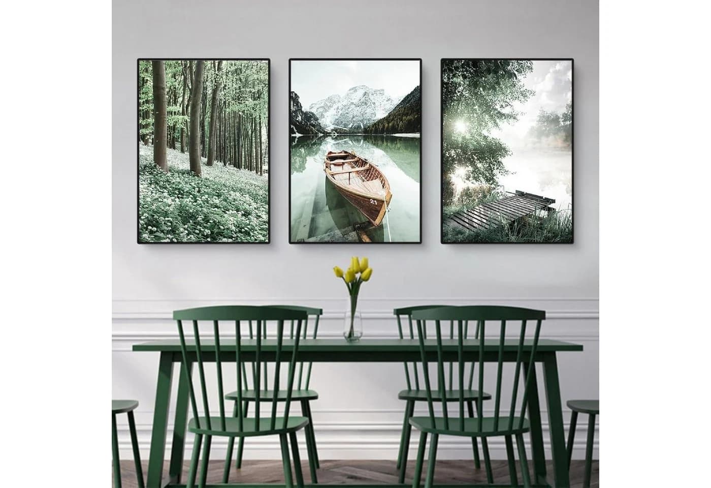 Martin Kench 3-teiliges Premium Poster Set Naturlandschaft Leinwanddruck