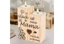 LuxusKollektion Kerzenständer Mama Geschenk Holz Kerzenständer Personalisiert Bild 2