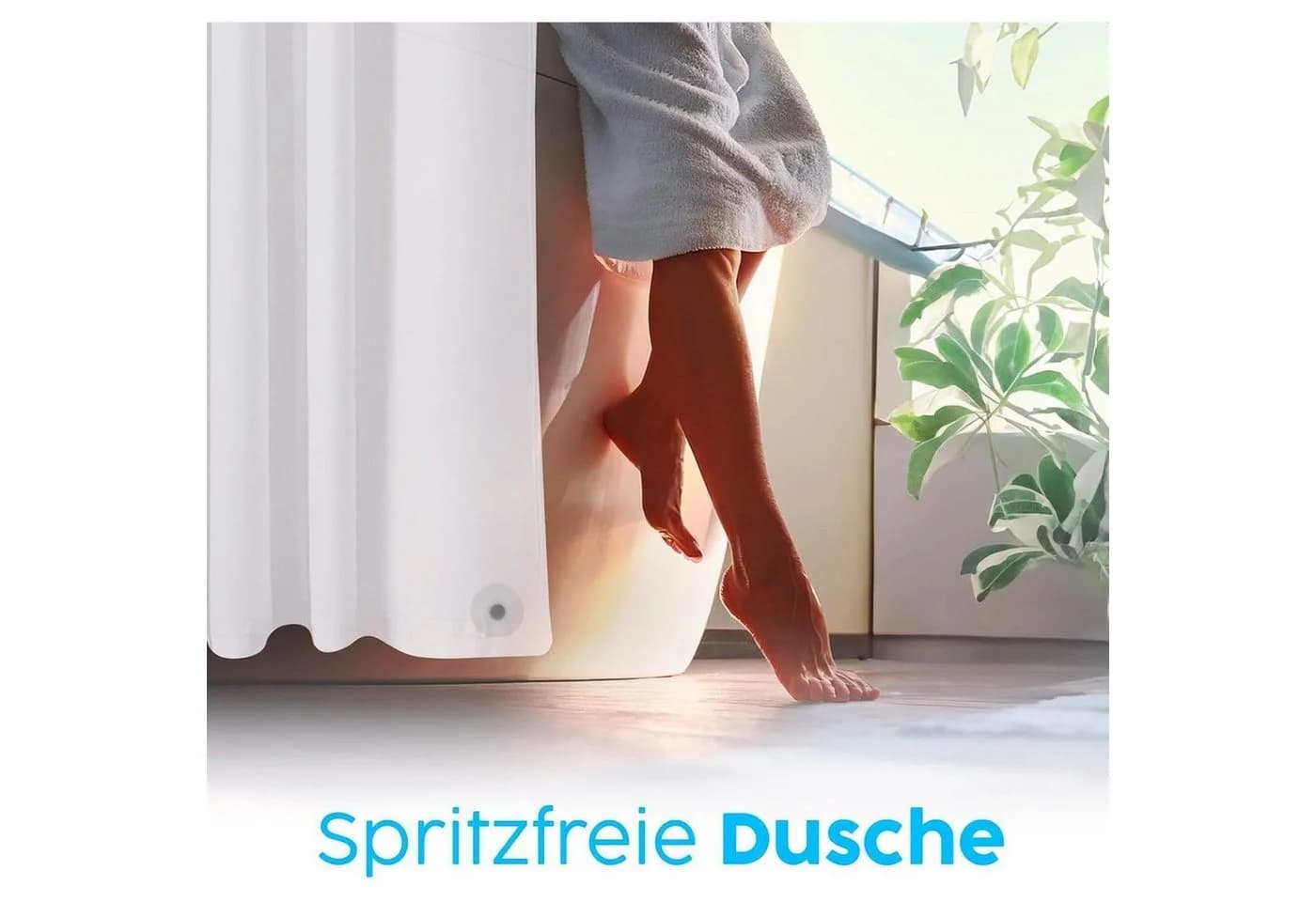 LuxusKollektion Duschvorhang 180x180 cm Anti Schimmel PEVA Frosted Transparent