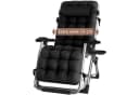 DQCHAIR Gartenliege Klappbar Schwarz mit Kissen Bild 2