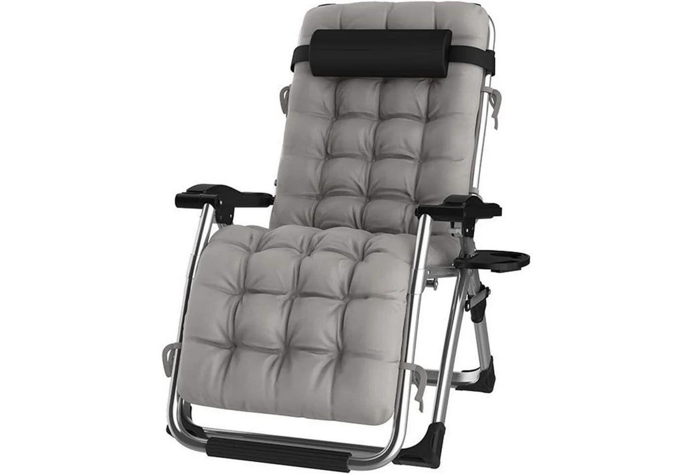 DQCHAIR Multifunktionsliege Lehnender Schwerelosigkeits-Stuhl Grau - Bild 2