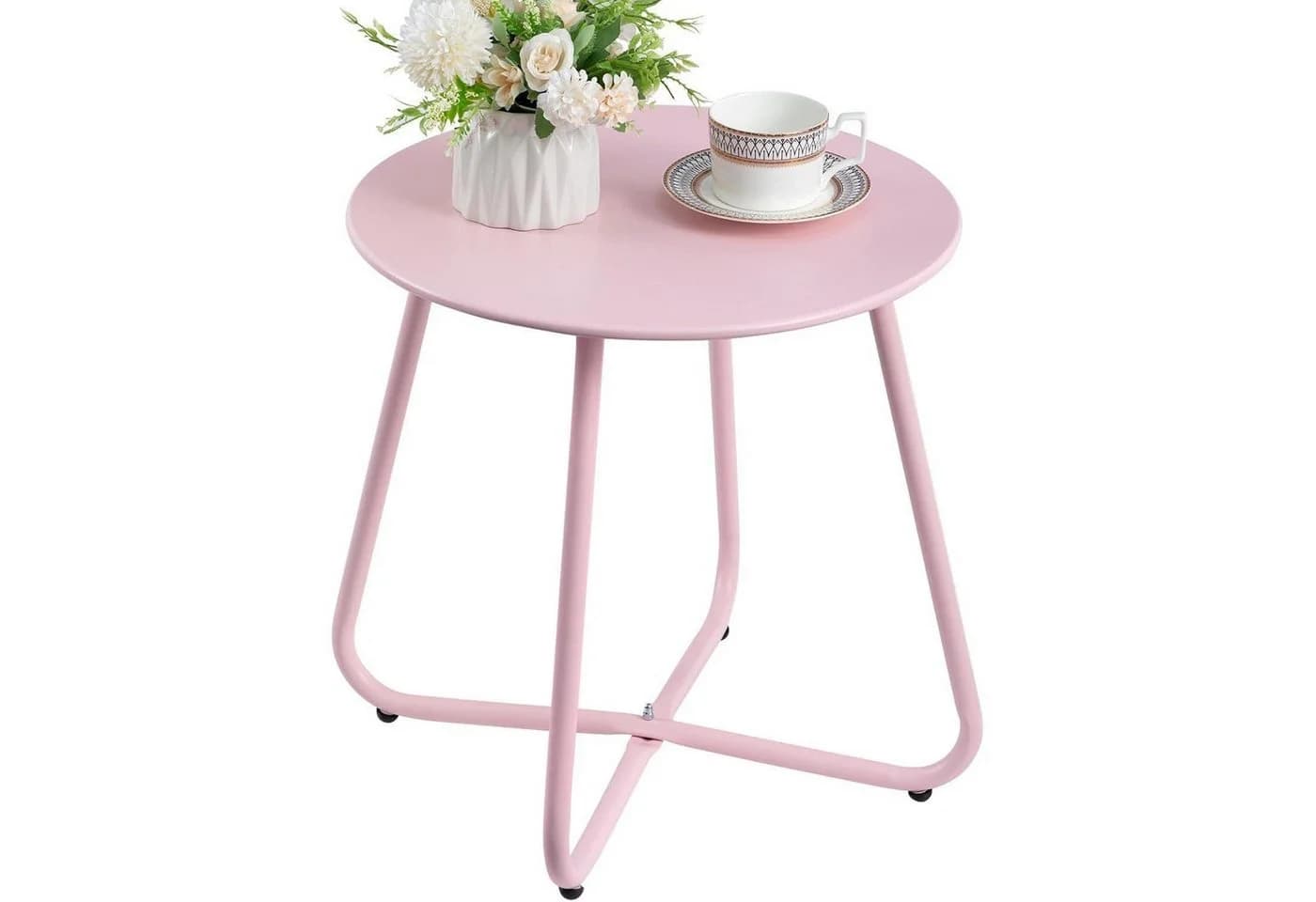 LuxusKollektion Beistelltisch Rund Pink Höhenverstellbar - Bild 2