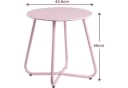 LuxusKollektion Beistelltisch Rund Pink Höhenverstellbar Bild 3