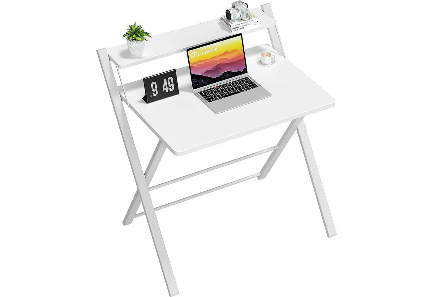LuxusKollektion Klapptisch Klappbarer Schreibtisch mit Regal - Bild 2
