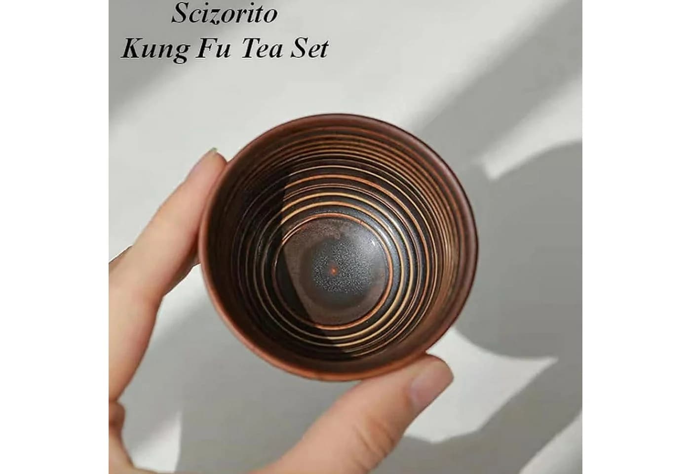 LuxusKollektion Kungfu Teeservice 5-tlg. Keramik mit Bambusuntersetzer - Bild 5