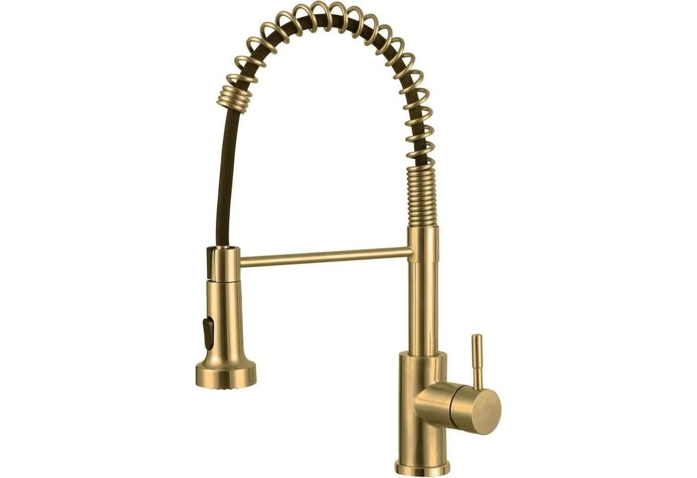 LuxusKollektion Küchenarmatur Ausziehbar Brause Edelstahl 304 Gebürstetes Gold - Bild 2