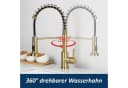 LuxusKollektion Küchenarmatur Ausziehbar Brause Edelstahl 304 Gebürstetes Gold Bild 5