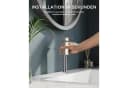 LuxusKollektion Waschtischarmatur Einhandmischer Wasserfall Edelstahl Silber Bild 4