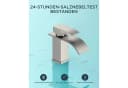 LuxusKollektion Waschtischarmatur Einhandmischer Wasserfall Edelstahl Silber Bild 5