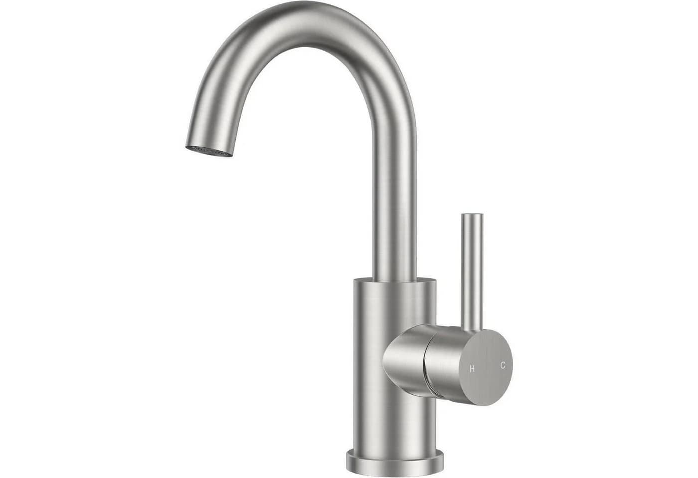 LuxusKollektion Waschtischarmatur Edelstahl 360° drehbar silber - Bild 2