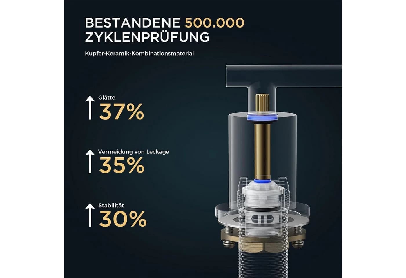 LuxusKollektion Waschtischarmatur Edelstahl 360° drehbar silber - Bild 5