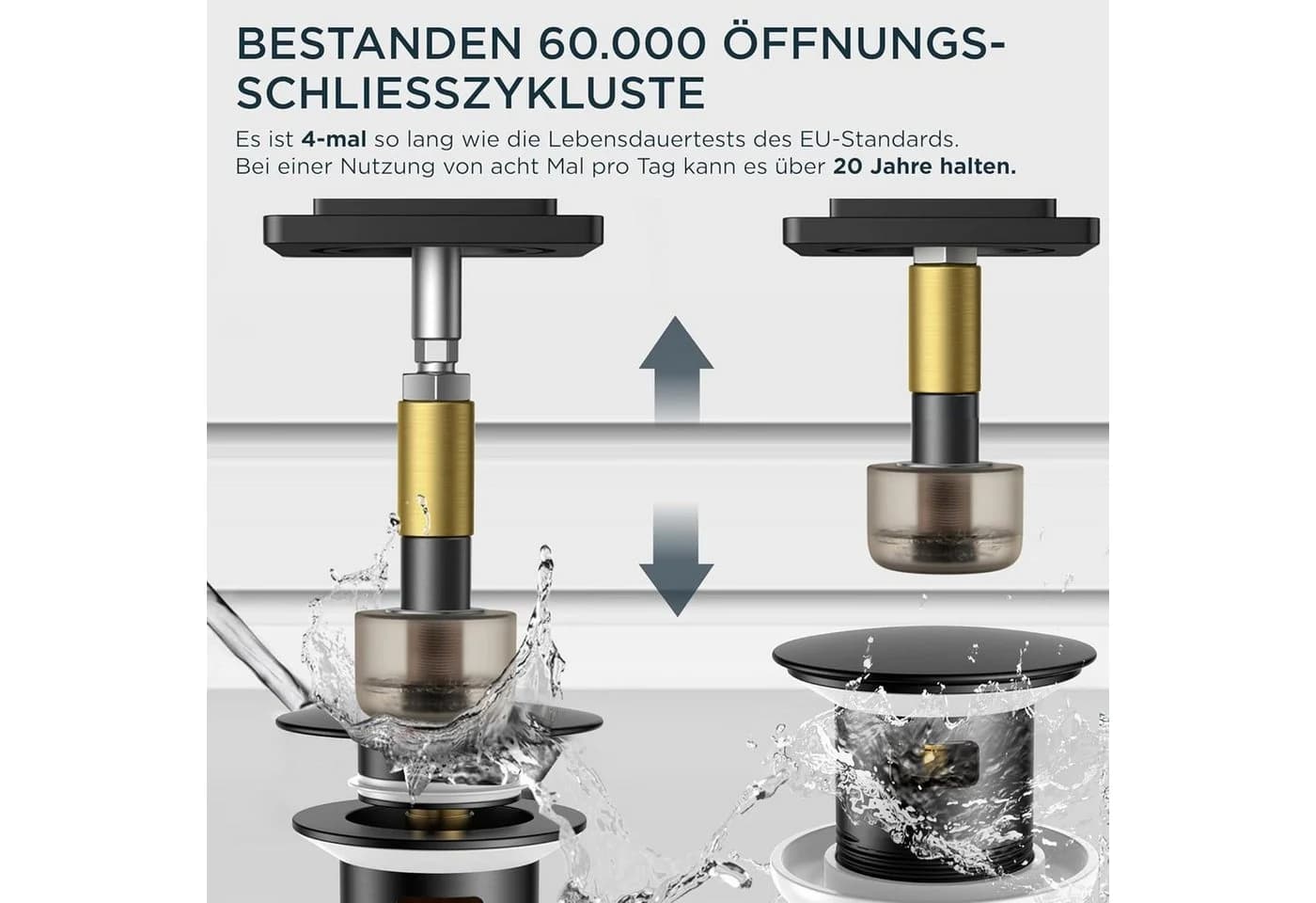 LuxusKollektion Waschtischarmatur Wasserfall Matt-Schwarz - Bild 5