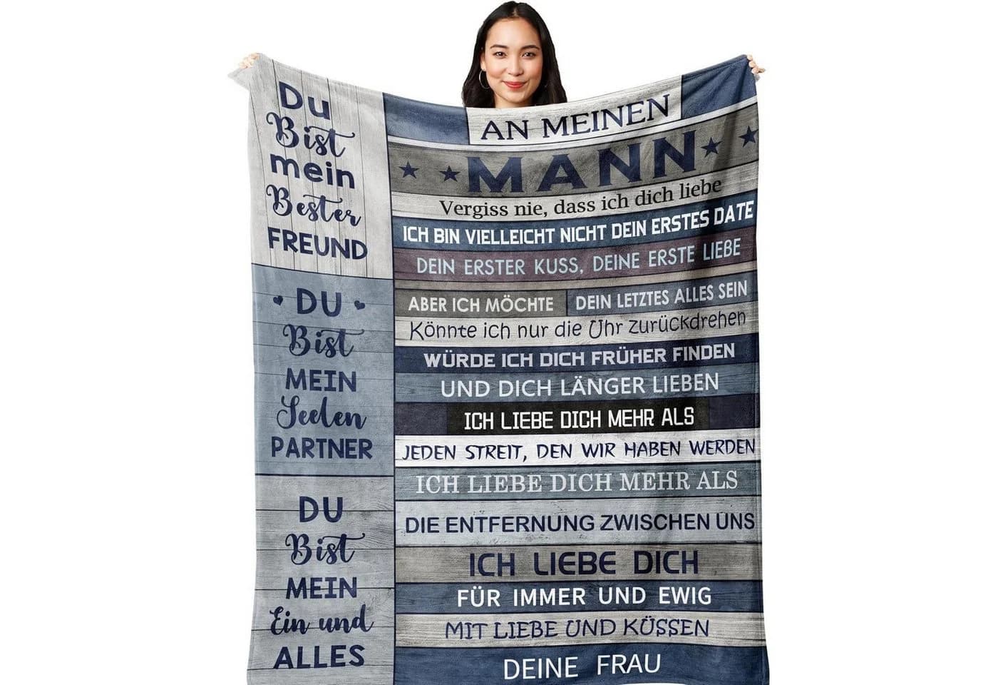LuxusKollektion Decke Ich liebe dich 130x150cm - Bild 2