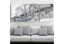 LuxusKollektion Islamische Kalligraphie Allah 3-Pack Leinwandbild 60x90cm Grau Bild 2