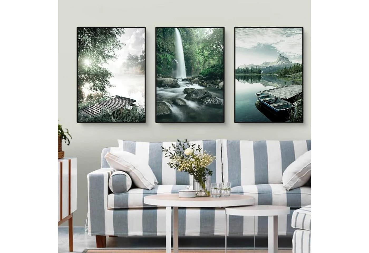 LuxusKollektion 3-teiliges Poster Set Leinwanddruck Bunt Aesthetic