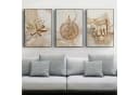 LuxusKollektion Leinwandbild 3-teilig Silber Marmor Gold Islam Bild 4