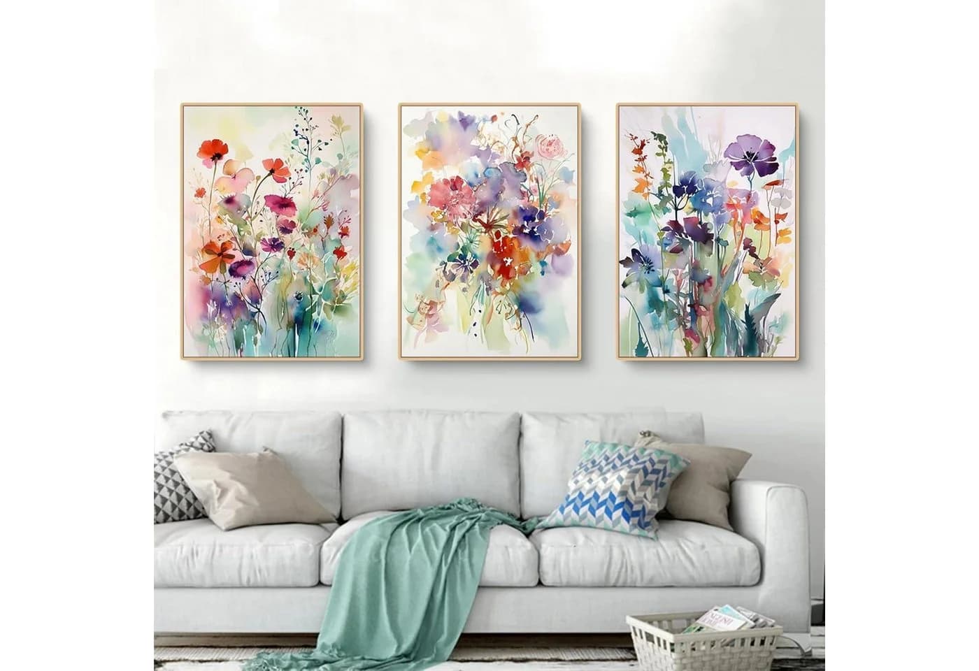 LuxusKollektion Leinwandbild Poster 3er Set Blumen 50x70cm Ohne Rahmen - Bild 4