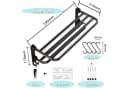 LuxusKollektion Handtuchhalter Schwarz Klappbar 60cm Bild 1