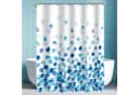 LuxusKollektion Duschvorhang 80x180cm Polyester Blau Blütenblätter Bild 2