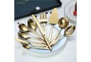 LuxusKollektion 10-tlg. Besteck Servierset Edelstahl Gold Titanvergoldung Bild 1