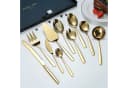 LuxusKollektion 10-tlg. Besteck Servierset Edelstahl Gold Titanvergoldung Bild 3