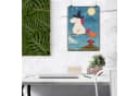 Mr. & Mrs. Panda Poster Einhorn Hexe Design DIN A5 Weiß Bild 1