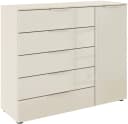 RAUCH FLIPP Schubkastenkommode Beige Glas Soft-Close 5 Schubladen Bild 2