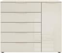 RAUCH FLIPP Schubkastenkommode Beige Glas Soft-Close 5 Schubladen Bild 4