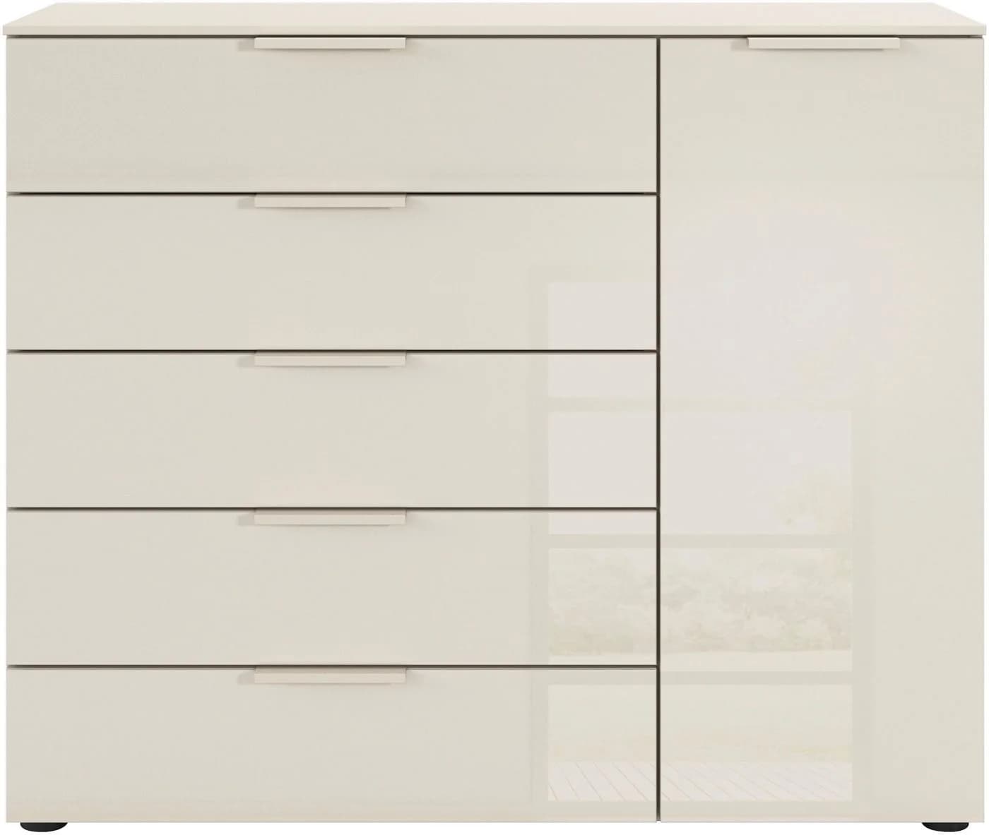 RAUCH FLIPP Schubkastenkommode Beige Glas Soft-Close 5 Schubladen - Bild 4