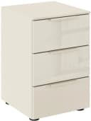 Rauch Nachttisch FLIPP Beige mit Glasfront und 3 Schubladen Soft-Close Bild 2