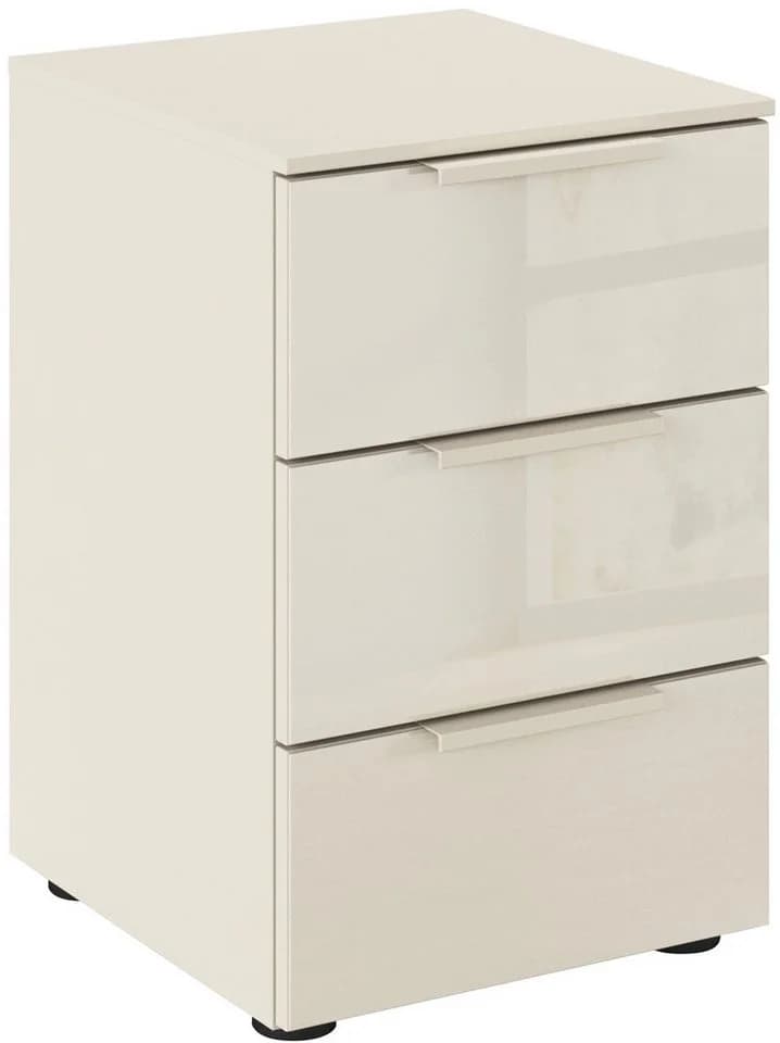 Rauch Nachttisch FLIPP Beige mit Glasfront und 3 Schubladen Soft-Close - Bild 2