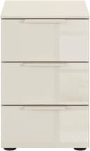 Rauch Nachttisch FLIPP Beige mit Glasfront und 3 Schubladen Soft-Close Bild 4