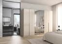 OTTO HOME AGORDO Drehtürenschrank Beige Glasfront mit Spiegel Bild 1