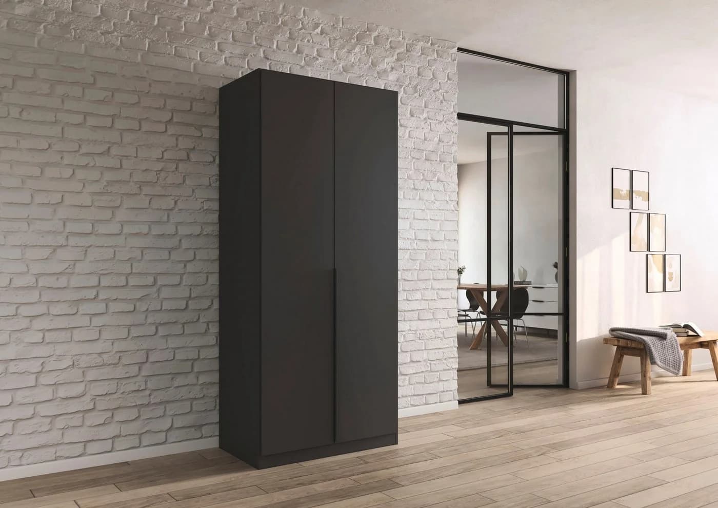OTTO HOME Drehtürenschrank AGORDO Grau Modern