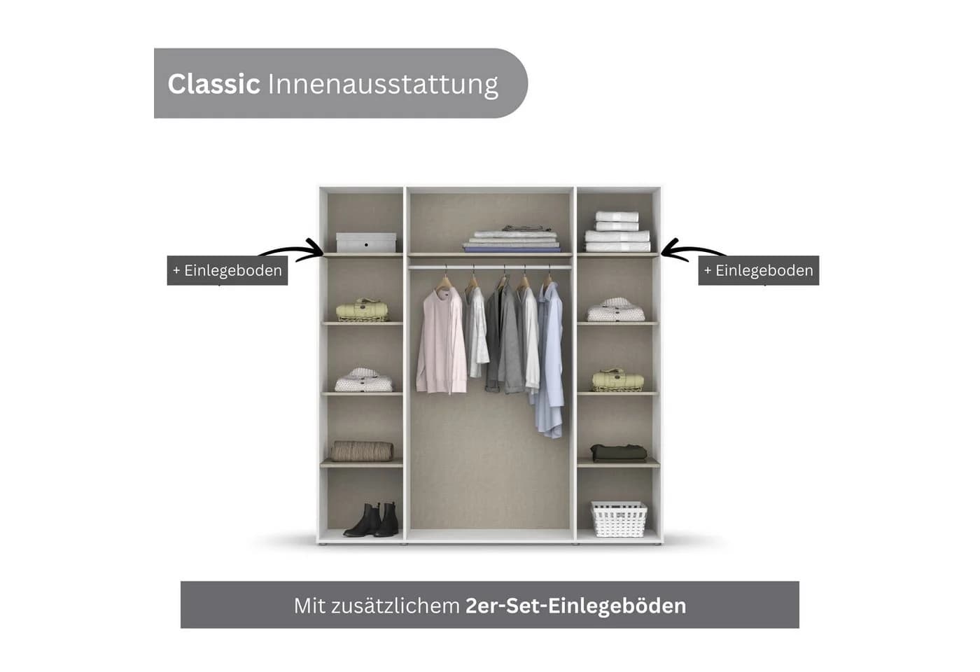 Rauch NABILA Drehtürenschrank Grau Push-to-Open - Bild 4