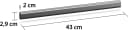 Rauch Kleiderstange Zubehör für Rauch-Schränke 43 cm Metall Bild 5
