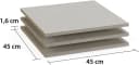 Rauch Einlegeboden 3er-Set Beige Leinenoptik für Kleiderschränke Bild 2
