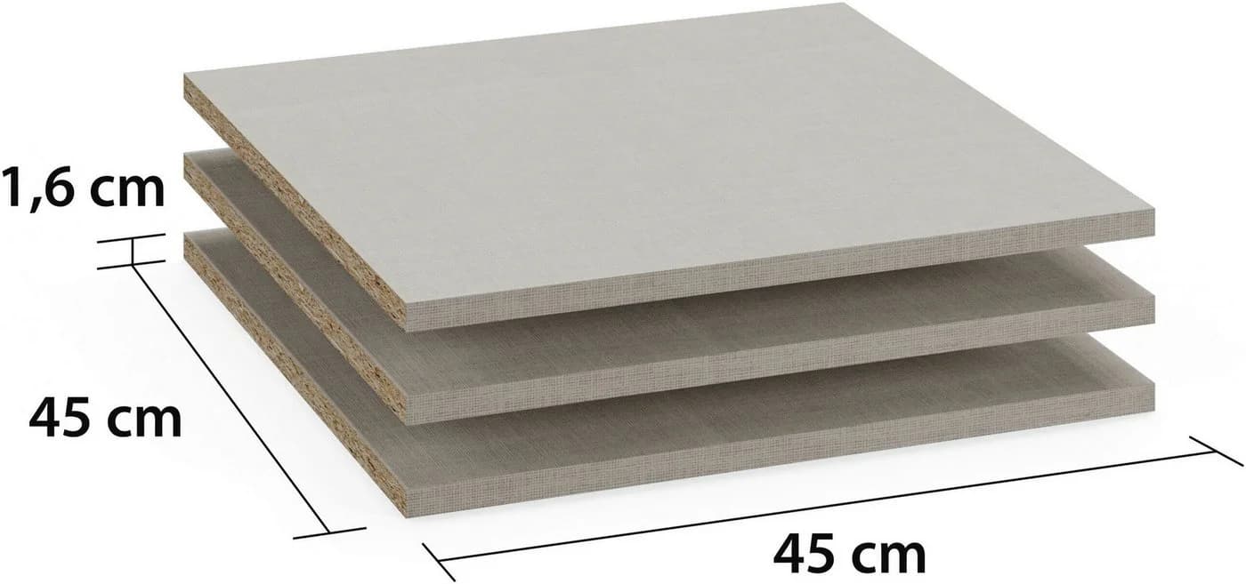 Rauch Einlegeboden 3er-Set Beige Leinenoptik für Kleiderschränke - Bild 2