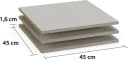 Rauch Einlegeboden 3er-Set Beige Leinenoptik für Kleiderschränke Bild 5