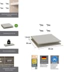 Rauch Einlegeboden 2er-Set Leinenoptik Hell für Drehtürenschränke Bild 3