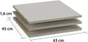 rauch Einlegeboden 3er-Set Beige Holzwerkstoff für 45 cm Schränke Bild 2