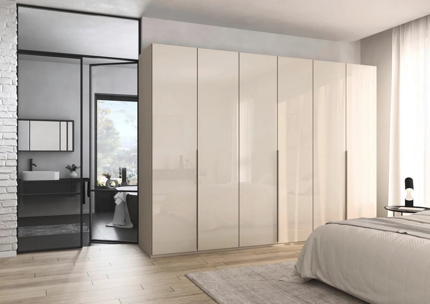 Drehtürenschrank RAUCH Montclar 301 cm Beige
