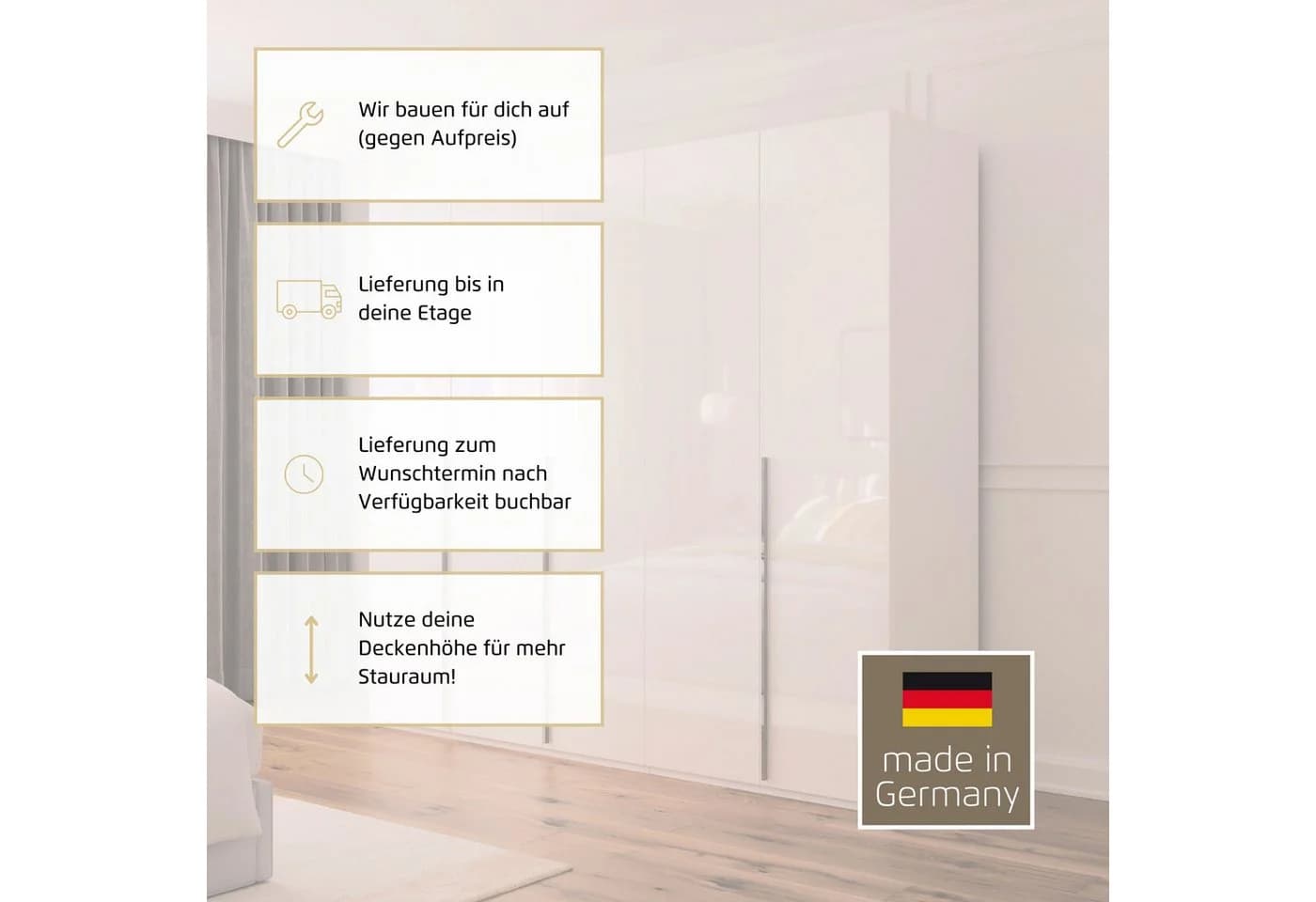 Drehtürenschrank RAUCH Montclar 301 cm Beige - Bild 5
