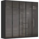 rauch Kleiderschrank SKAT SHINE Schwarz Glasfront Bild 2